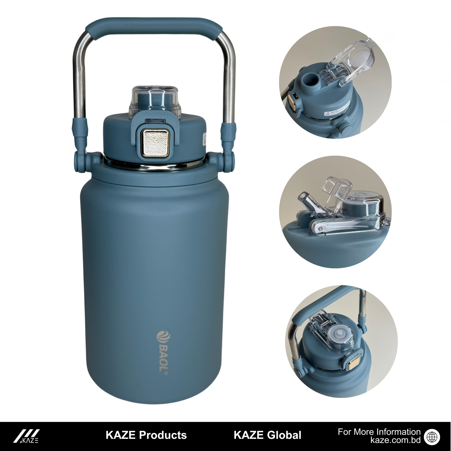 All Season Vacuum Insulated Tumbler - 24H COLD, 18H ICE, 12H Hot (1800ml)